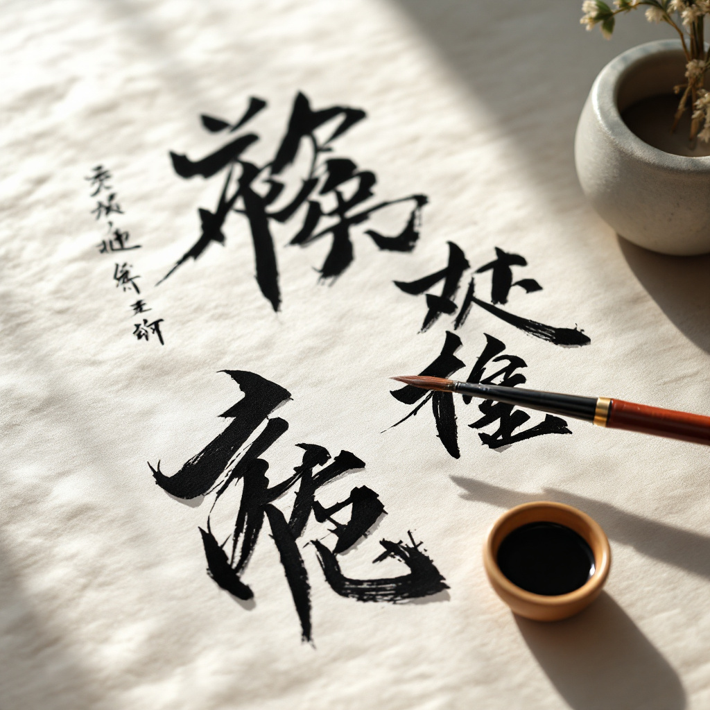 image-with-elegance-of-semi-cursive-script-on-art-of-chinese-calligraphy